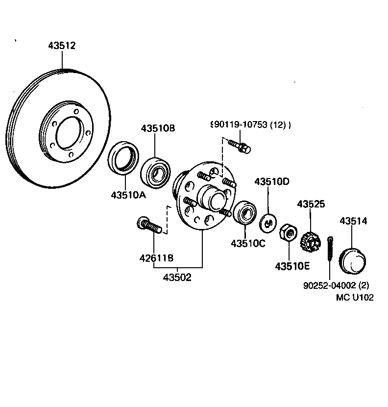  REGIUS TOURING HIACE |  FRONT AXLE HUB