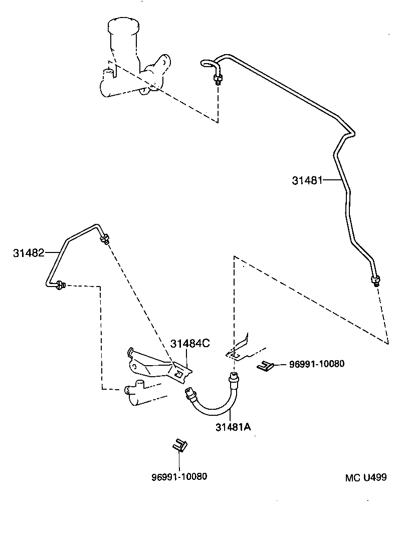  HILUX SURF |  CLUTCH PEDAL FLEXIBLE HOSE