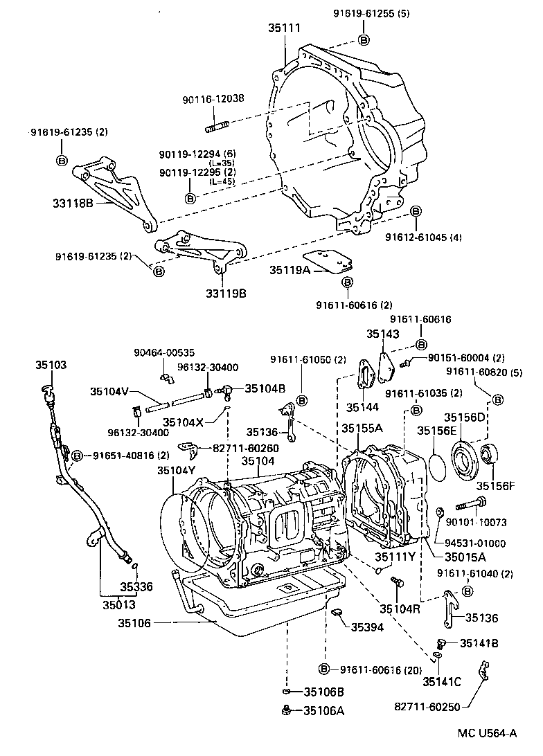  DYNA 200 TOYOACE G25 |  TRANSMISSION CASE OIL PAN ATM
