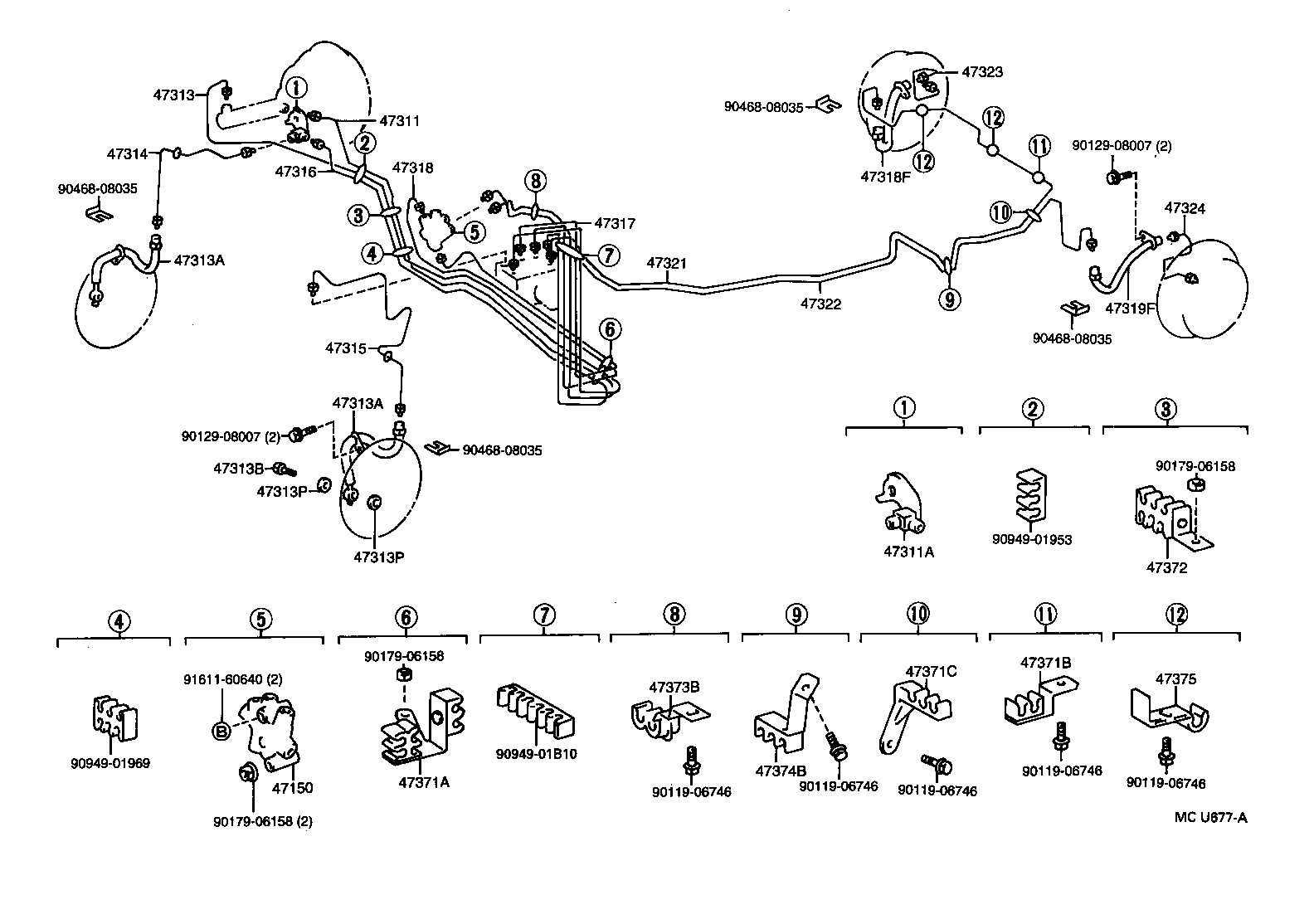  CALDINA |  BRAKE TUBE CLAMP
