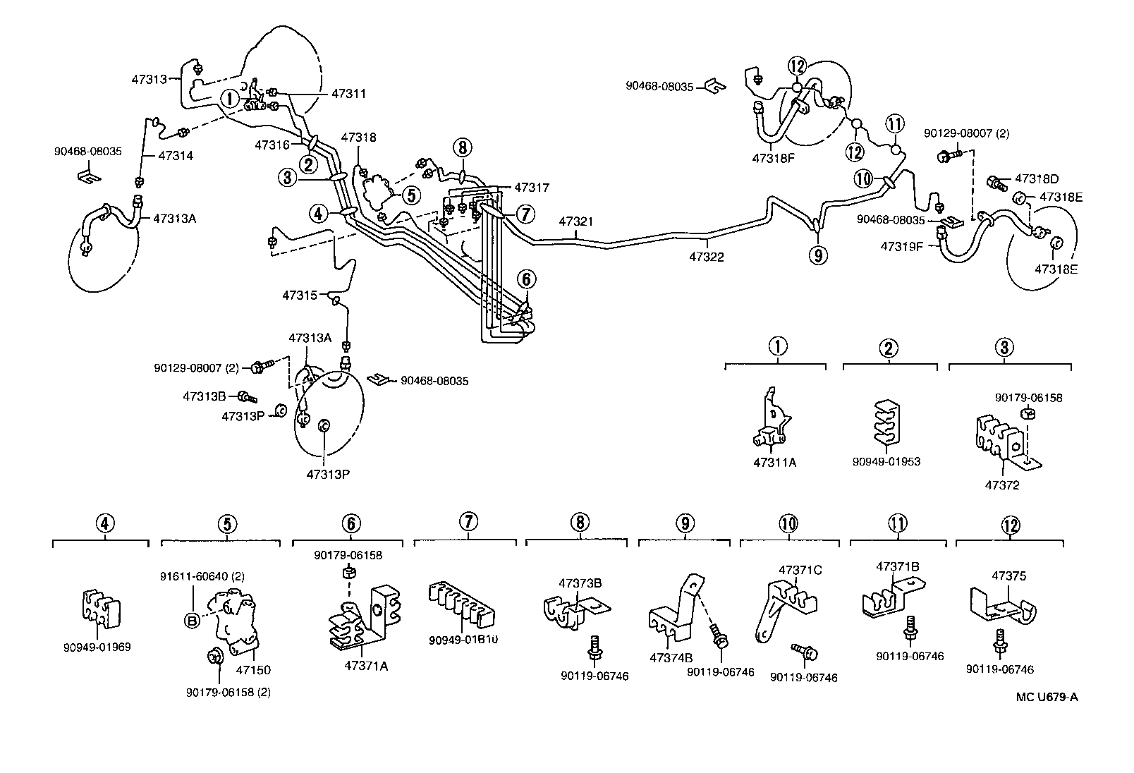  CALDINA |  BRAKE TUBE CLAMP