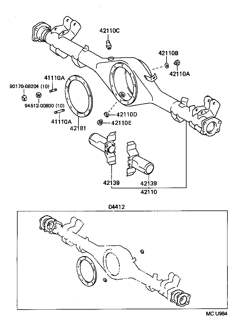  STARLET |  REAR AXLE HOUSING DIFFERENTIAL