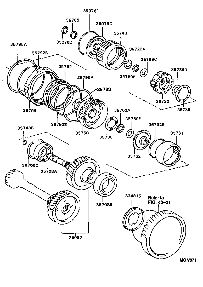  STARLET |  PLANETARY GEAR REVERSE PISTON COUNTER GEAR ATM