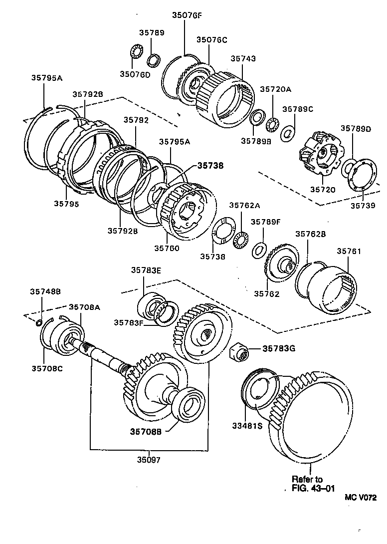  STARLET |  PLANETARY GEAR REVERSE PISTON COUNTER GEAR ATM