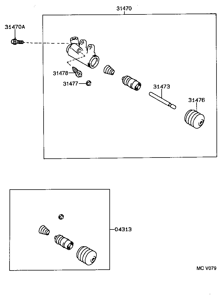  CALDINA |  CLUTCH RELEASE CYLINDER