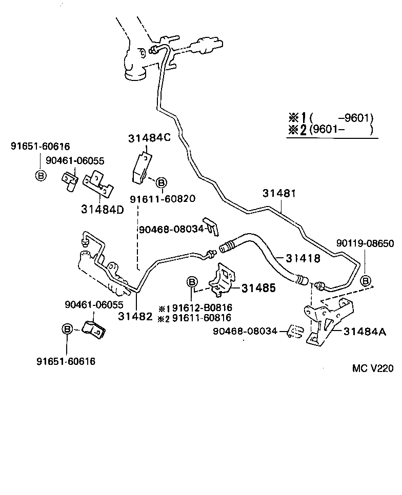  CALDINA |  CLUTCH PEDAL FLEXIBLE HOSE