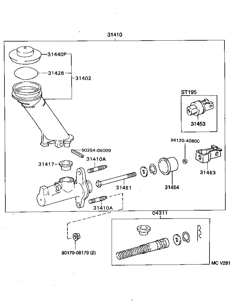  CALDINA |  CLUTCH MASTER CYLINDER