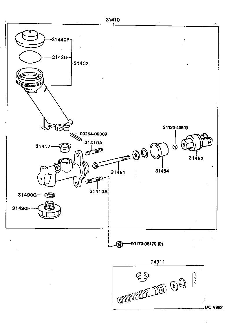  CALDINA |  CLUTCH MASTER CYLINDER