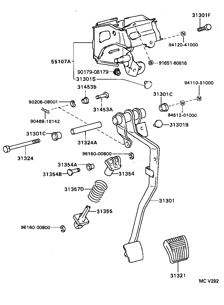  CALDINA |  CLUTCH PEDAL FLEXIBLE HOSE