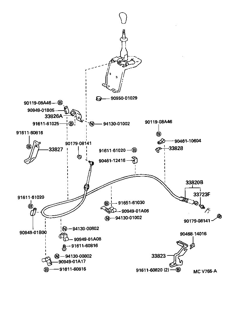  DYNA 200 TOYOACE G25 |  SHIFT LEVER RETAINER