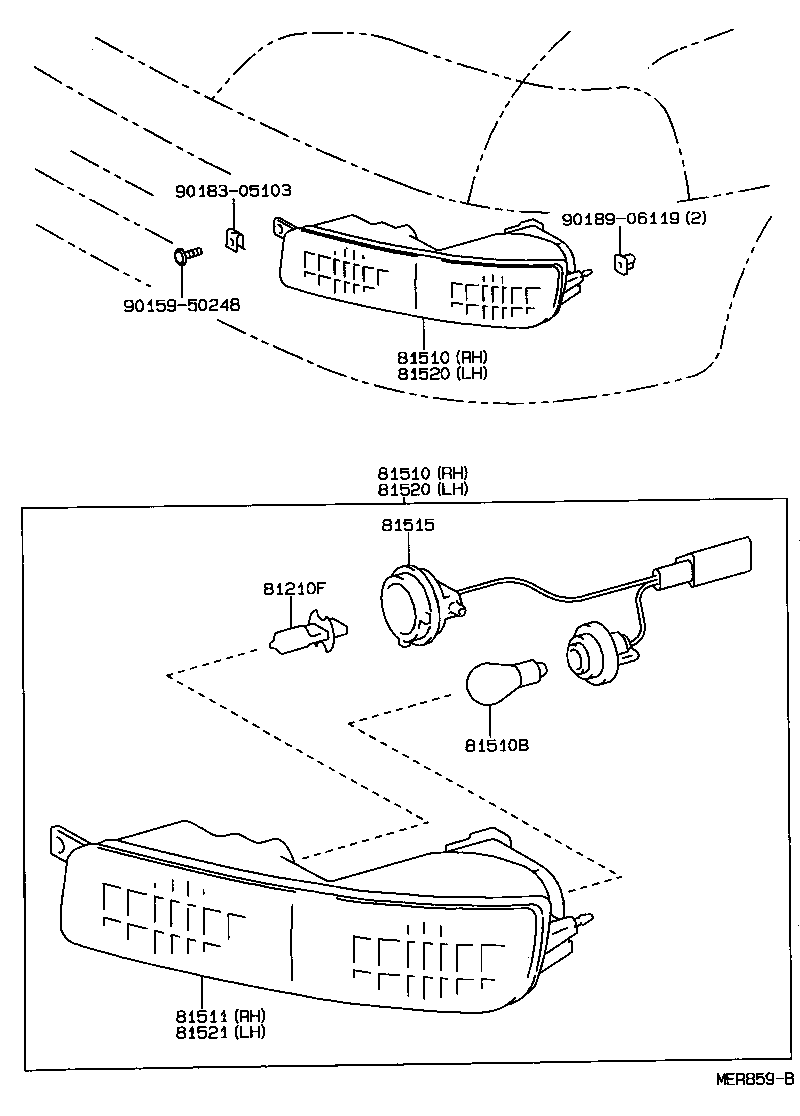  LVN CRE TRN MRN |  FRONT TURN SIGNAL LAMP
