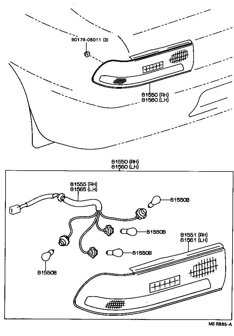  LVN CRE TRN MRN |  REAR COMBINATION LAMP