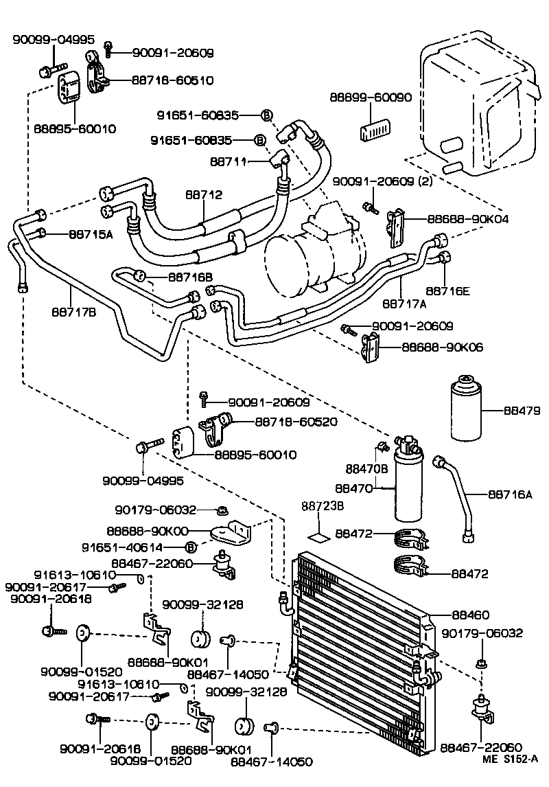  LAND CRUISER S T H T |  HEATING AIR CONDITIONING COOLER PIPING