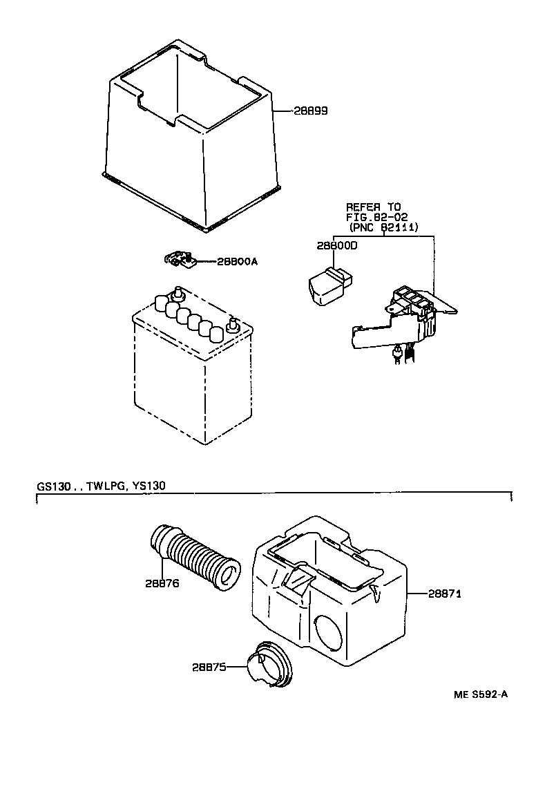  CROWN |  BATTERY BATTERY CABLE