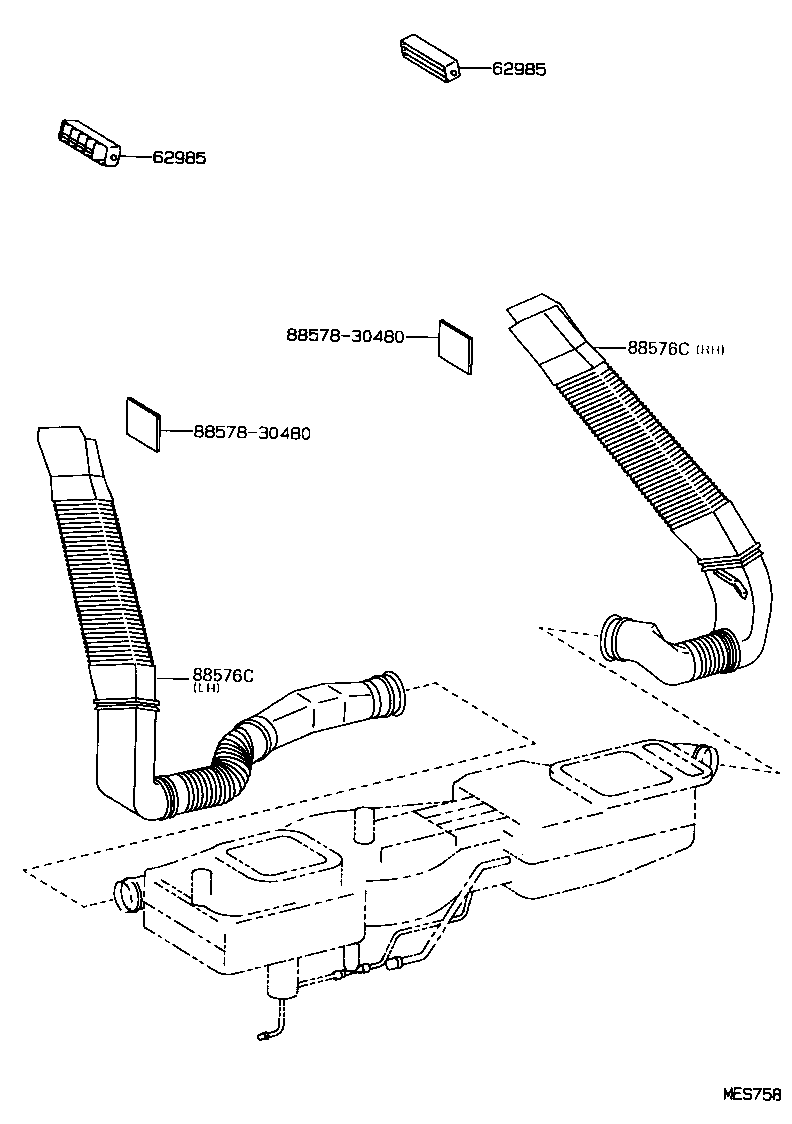  CROWN |  HEATING AIR CONDITIONING CONTROL AIR DUCT
