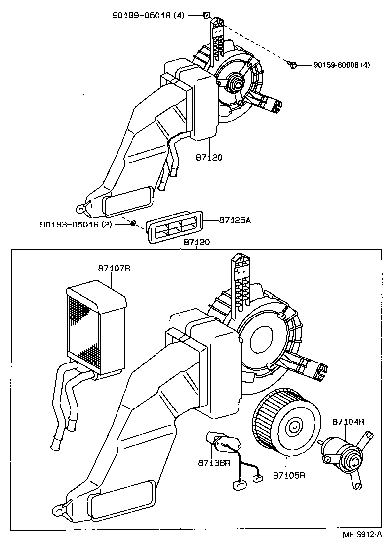  ESTIMA EMINA LUCIDA |  HEATING AIR CONDITIONING HEATER UNIT BLOWER