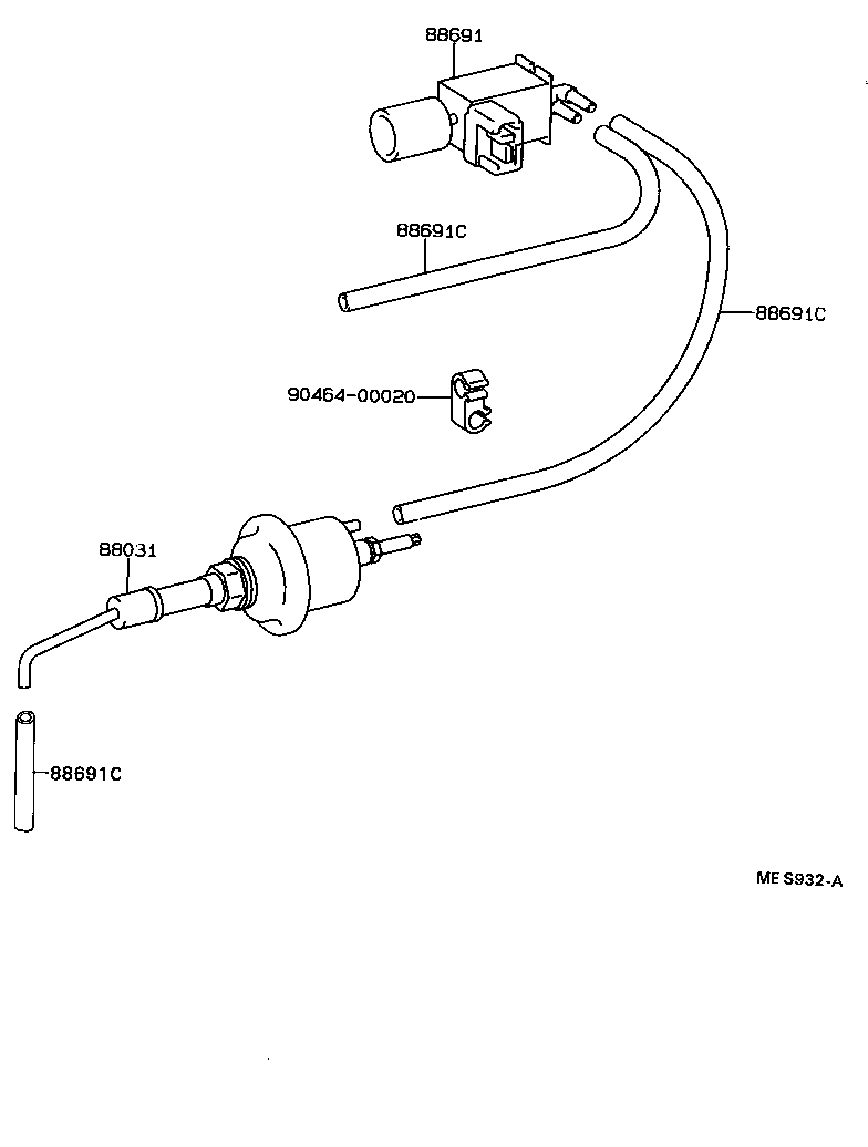  ESTIMA EMINA LUCIDA |  HEATING AIR CONDITIONING VACUUM PIPING