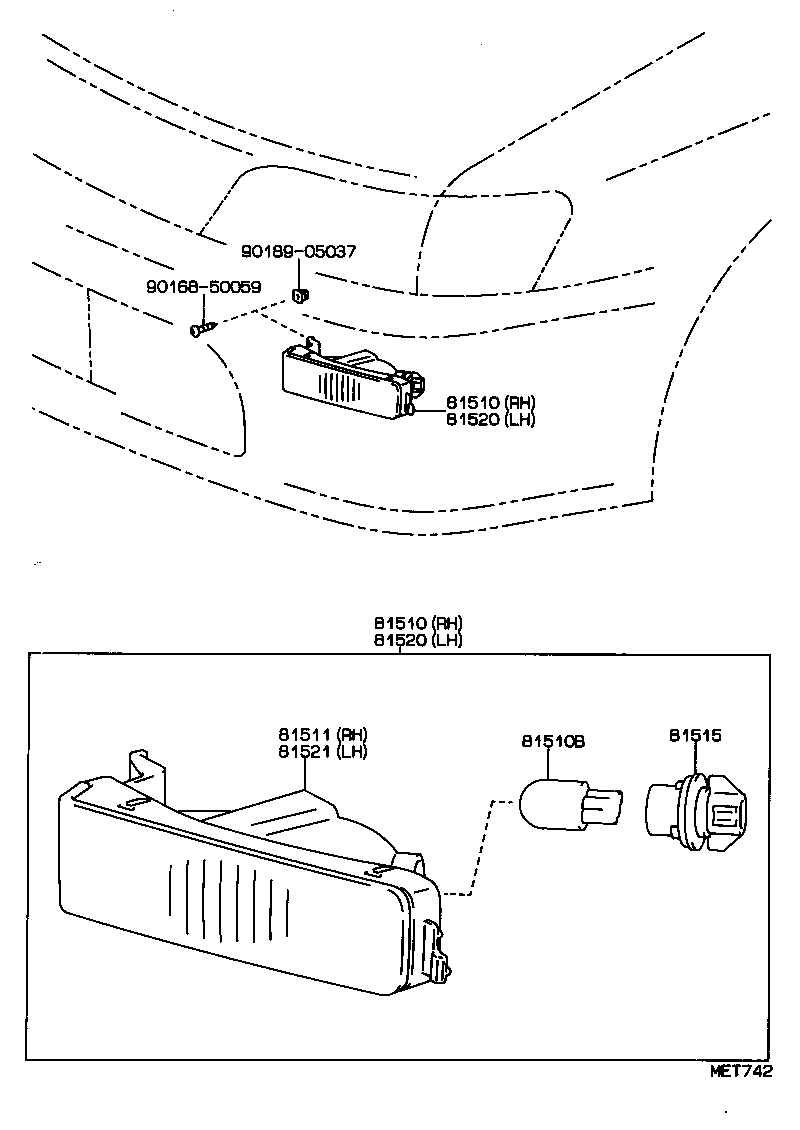  LVN CRE TRN MRN |  FRONT TURN SIGNAL LAMP