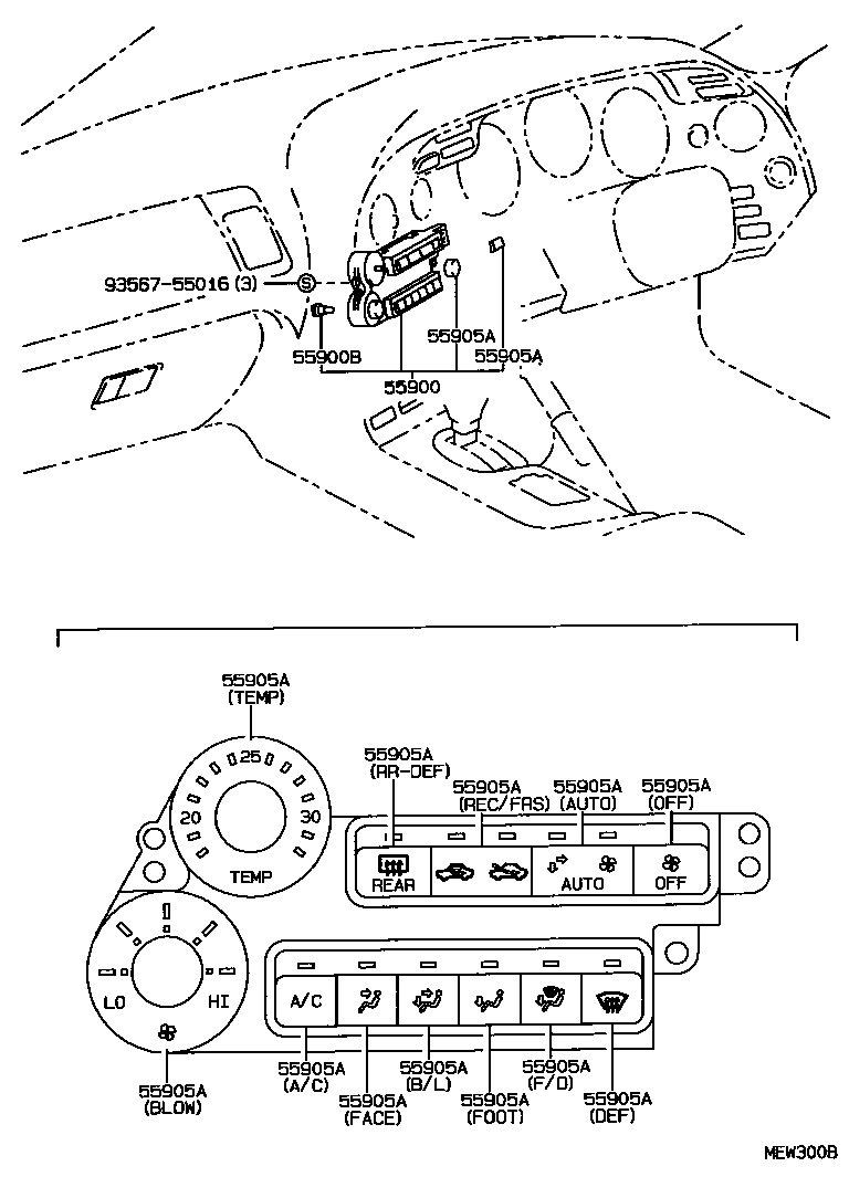  SUPRA |  HEATING AIR CONDITIONING CONTROL AIR DUCT