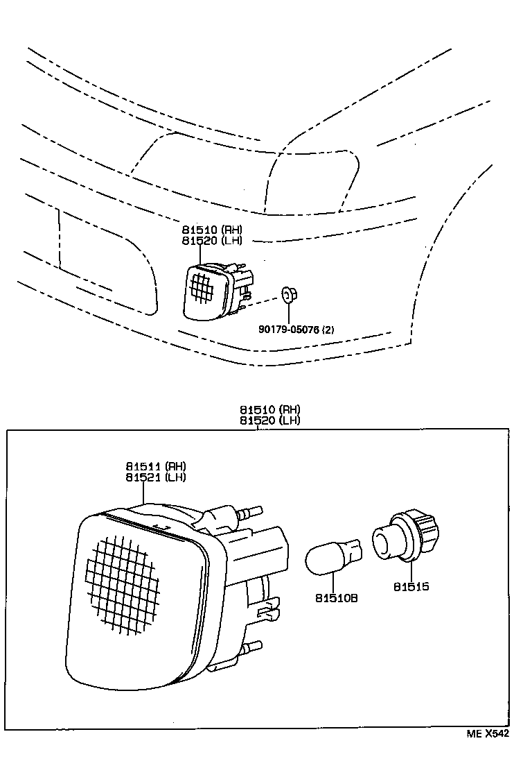  LVN CRE TRN MRN |  FRONT TURN SIGNAL LAMP