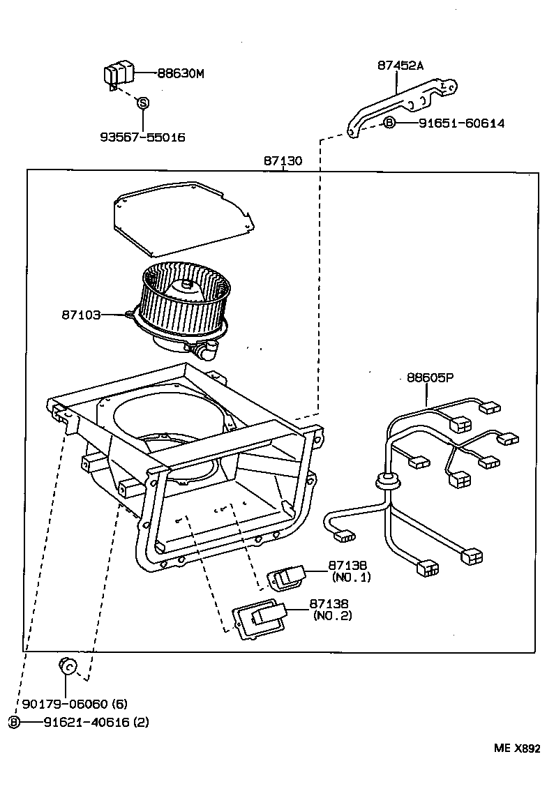  ESTIMA EMINA LUCIDA |  HEATING AIR CONDITIONING HEATER UNIT BLOWER