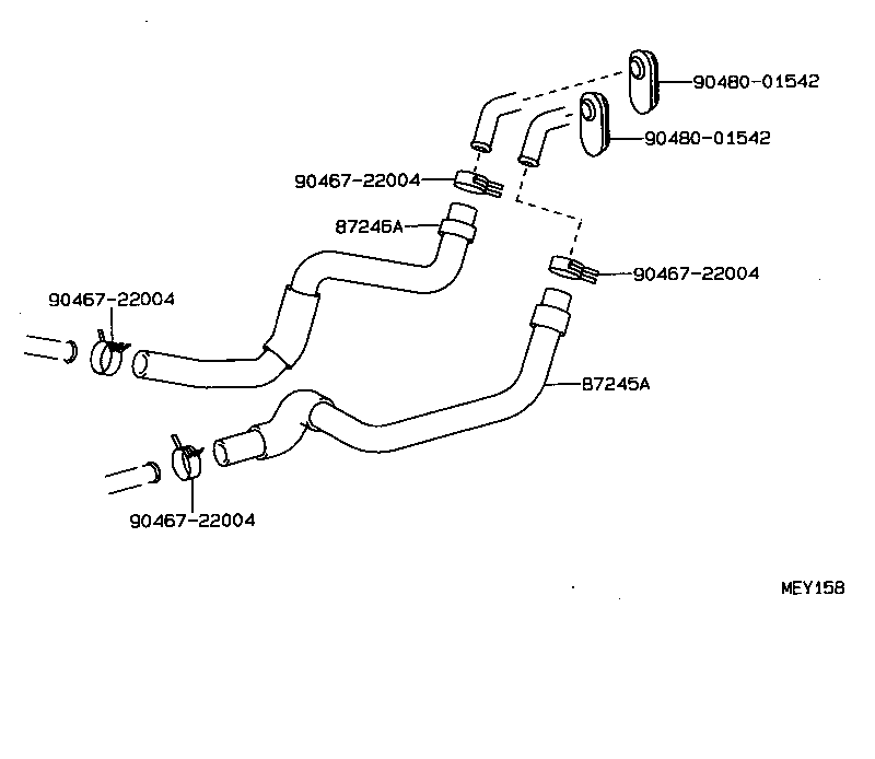  CORSA TERCEL |  HEATING AIR CONDITIONING WATER PIPING