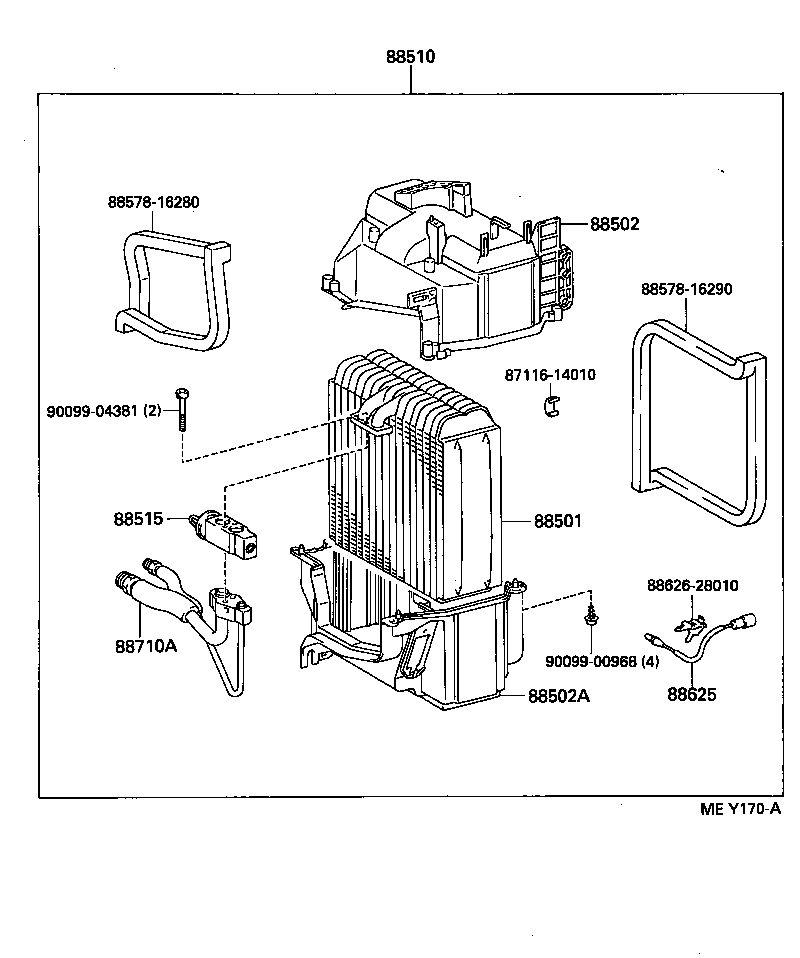  COROLLA 2 |  HEATING AIR CONDITIONING COOLER UNIT