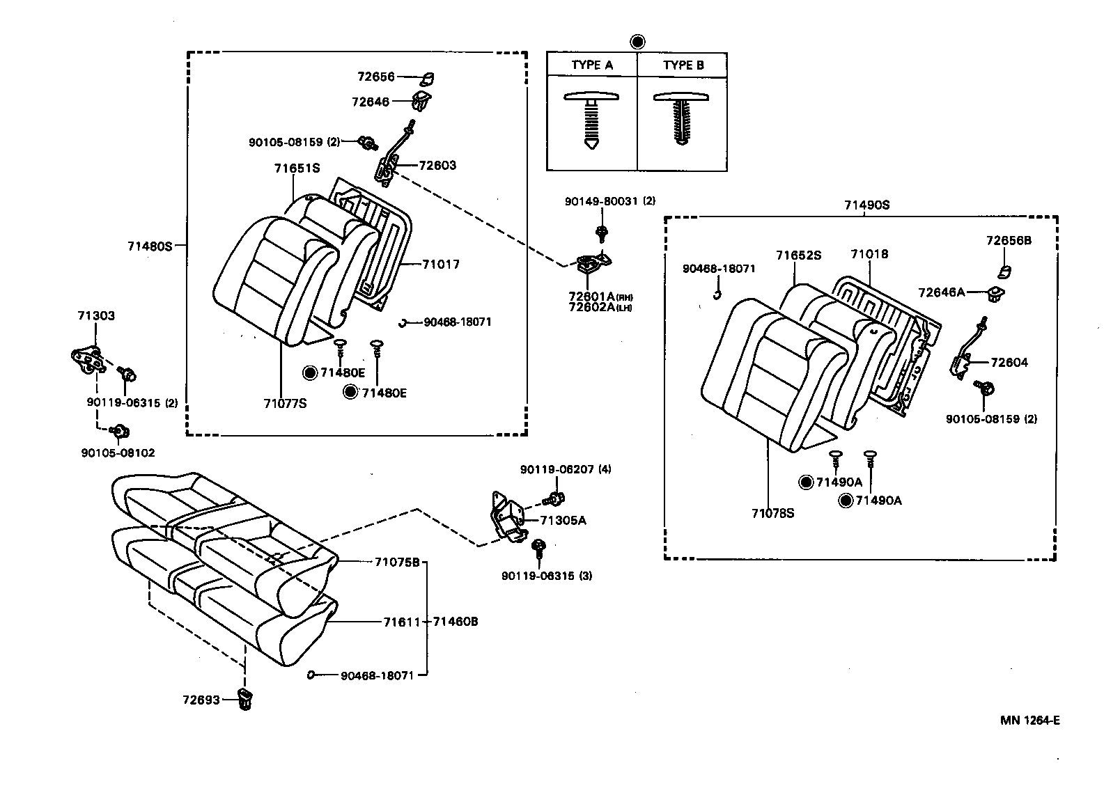  LVN CRE TRN MRN |  REAR SEAT SEAT TRACK