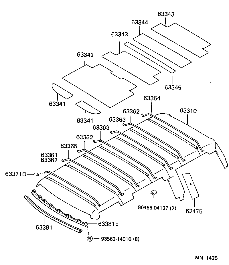  CROWN |  ROOF HEADLINING SILENCER PAD