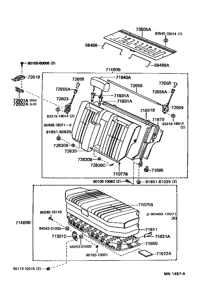  CROWN |  REAR SEAT SEAT TRACK