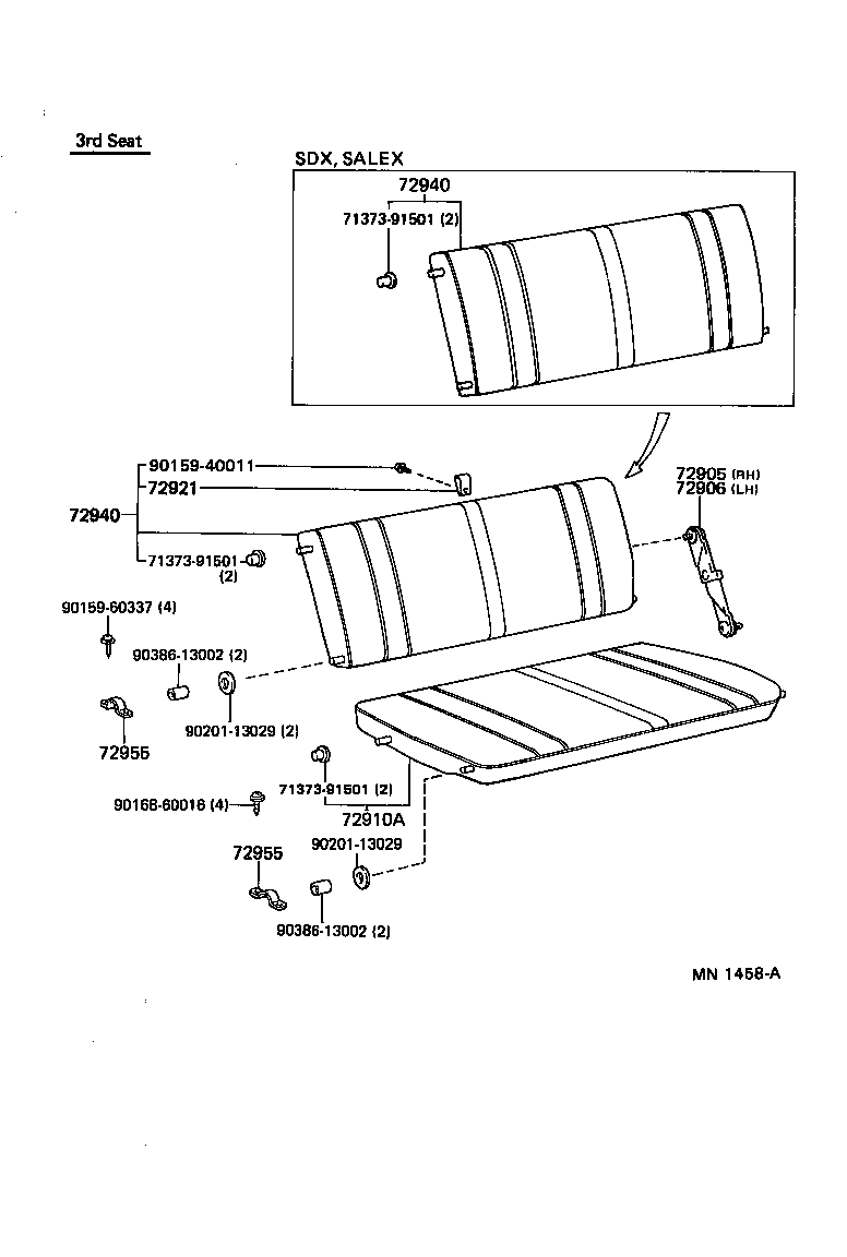  CROWN |  REAR SEAT SEAT TRACK