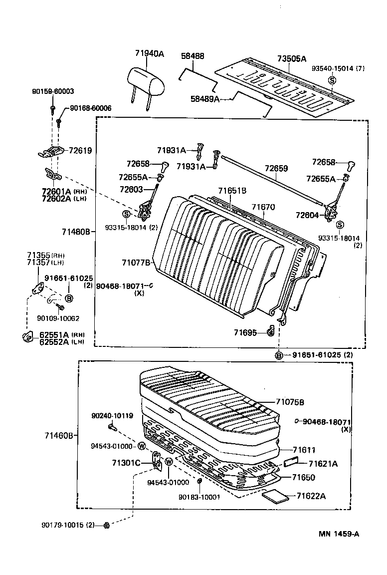  CROWN |  REAR SEAT SEAT TRACK