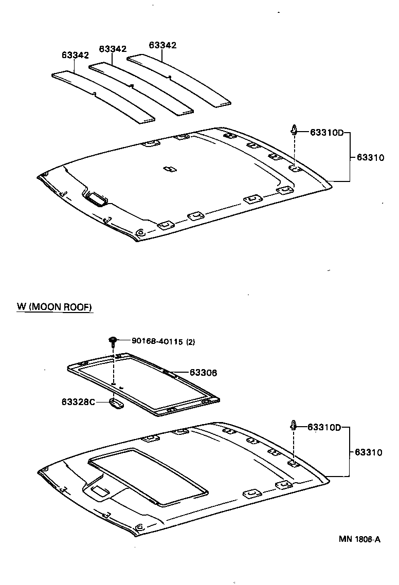  LVN CRE TRN MRN |  ROOF HEADLINING SILENCER PAD