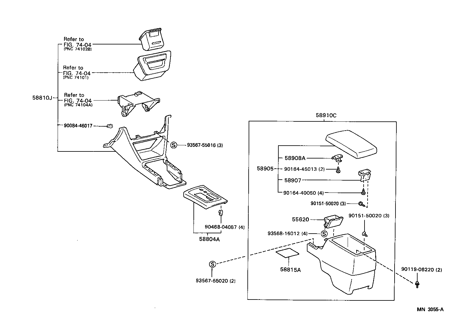  AVALON |  CONSOLE BOX BRACKET