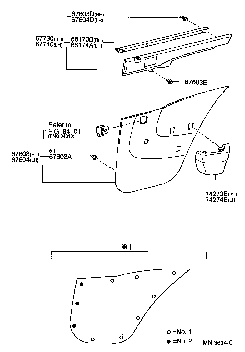  STARLET |  REAR DOOR PANEL GLASS