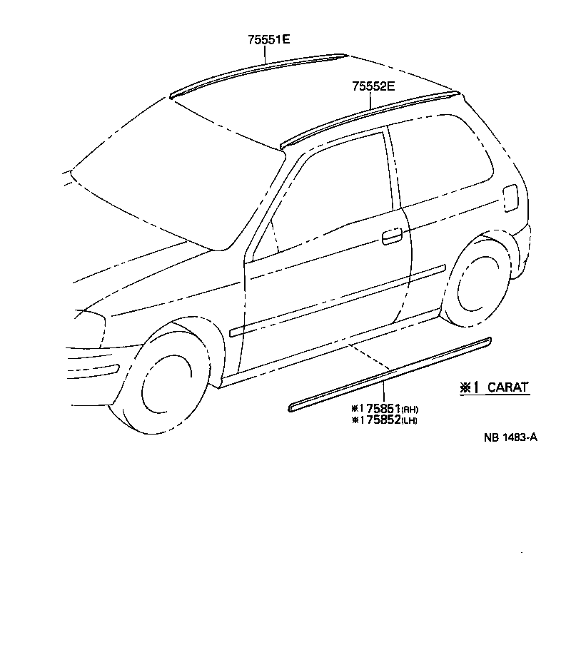  STARLET |  SIDE MOULDING