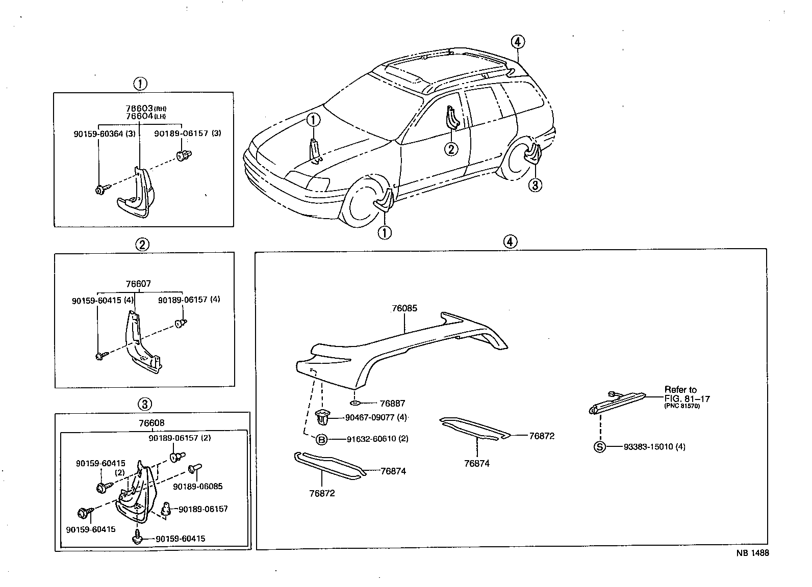  CALDINA |  MUDGUARD SPOILER