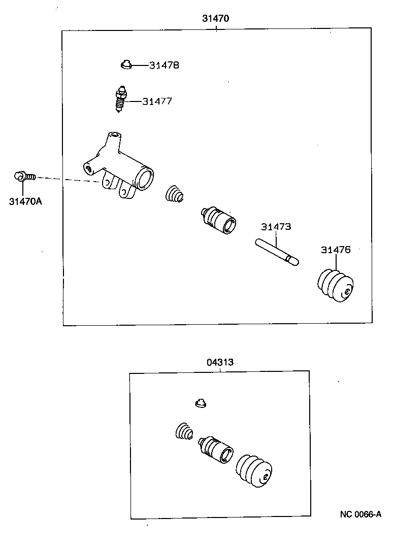  CALDINA |  CLUTCH RELEASE CYLINDER