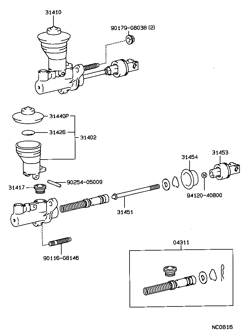  MR2 |  CLUTCH MASTER CYLINDER