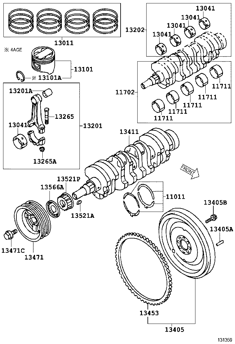  CARINA FF |  CRANKSHAFT PISTON