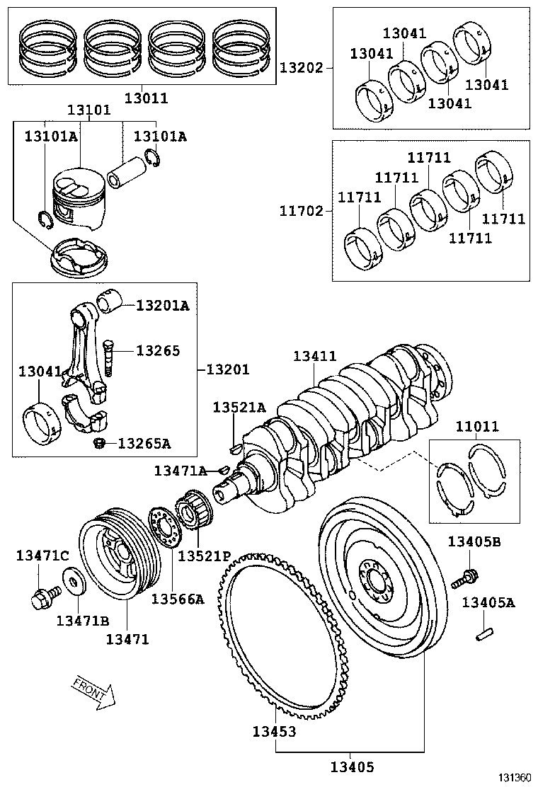  CARINA FF |  CRANKSHAFT PISTON