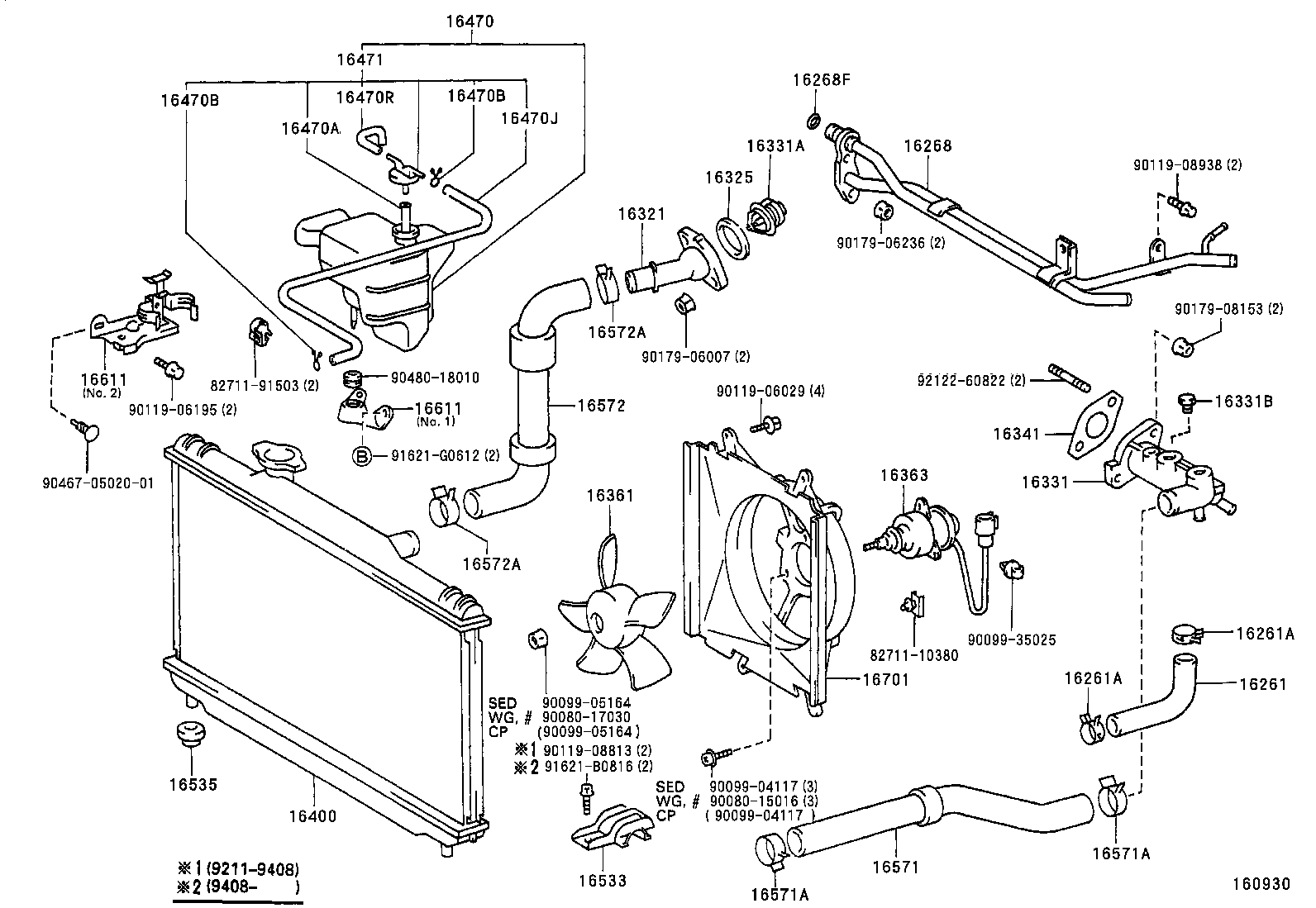  SCEPTER WG CP |  RADIATOR WATER OUTLET