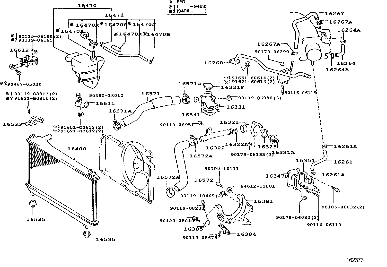  SCEPTER WG CP |  RADIATOR WATER OUTLET