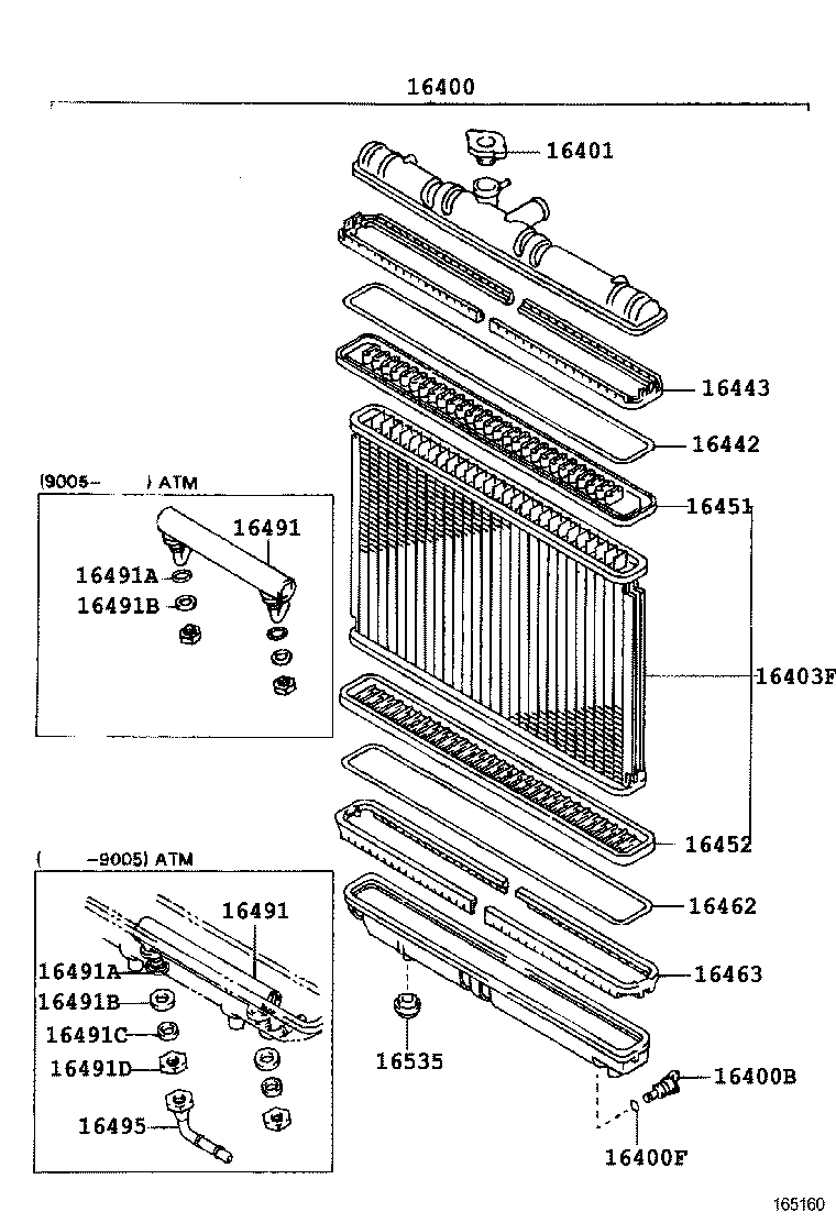 CARINA FF |  RADIATOR WATER OUTLET