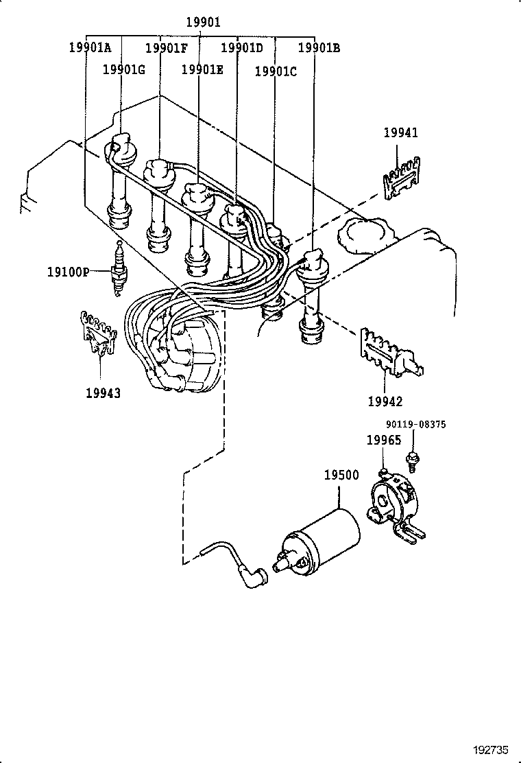  CROWN |  IGNITION COIL SPARK PLUG