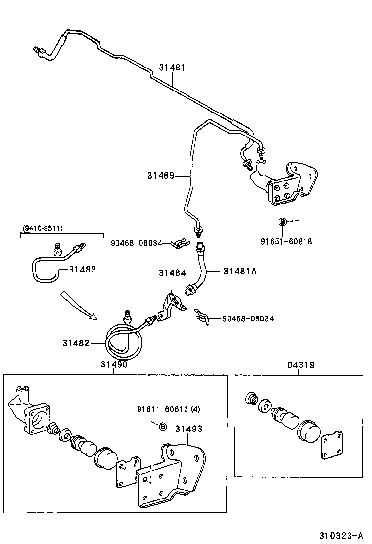  HILUX |  CLUTCH PEDAL FLEXIBLE HOSE