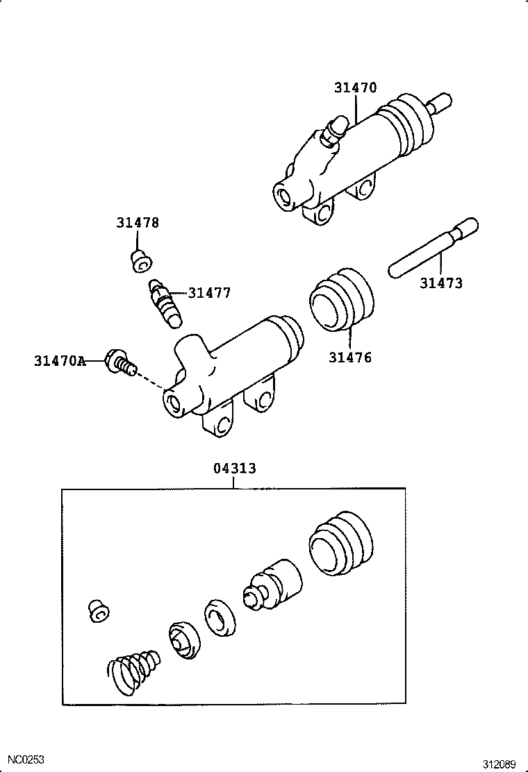  CROWN |  CLUTCH RELEASE CYLINDER