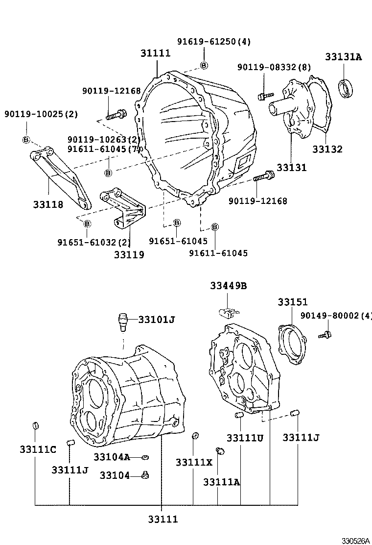 HILUX | CLUTCH HOUSING TRANSMISSION CASE MTM
