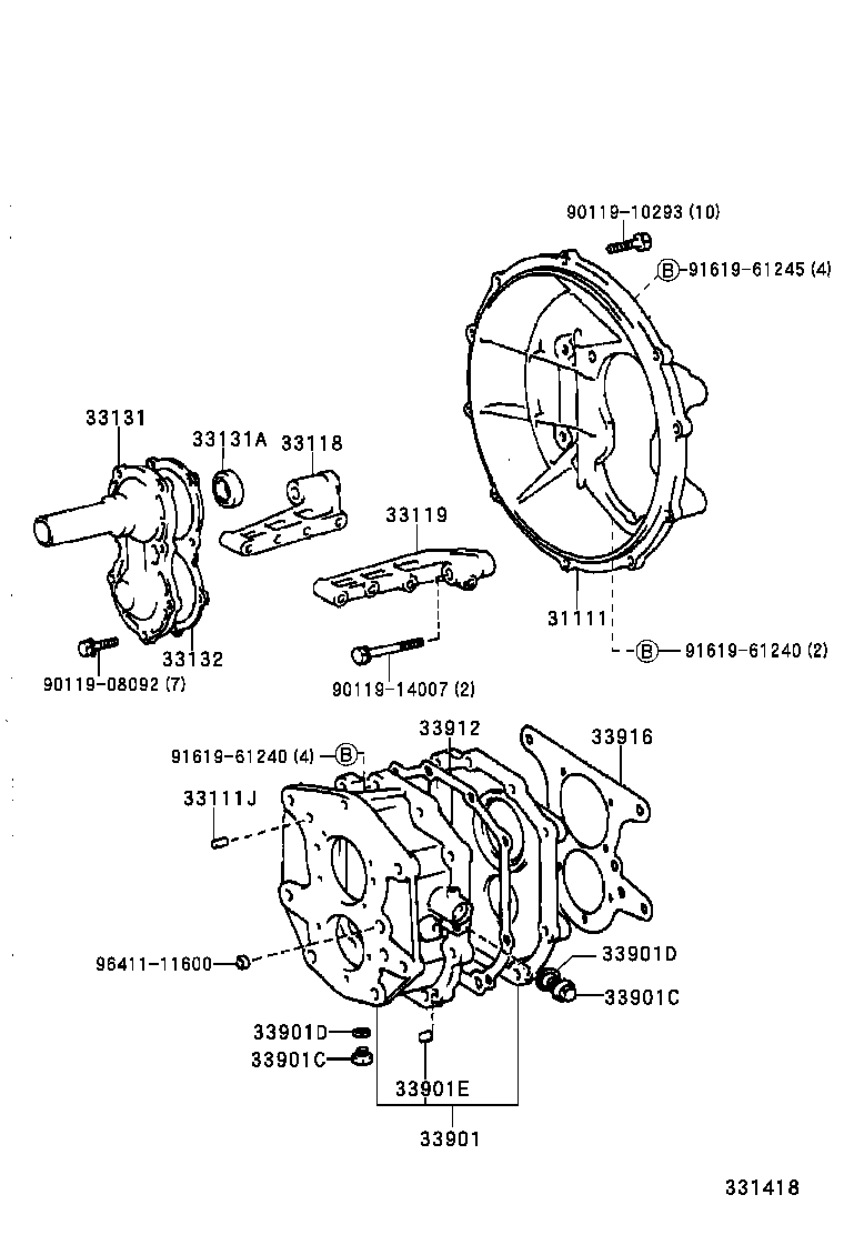  DYNA TOYOACE |  CLUTCH HOUSING TRANSMISSION CASE MTM