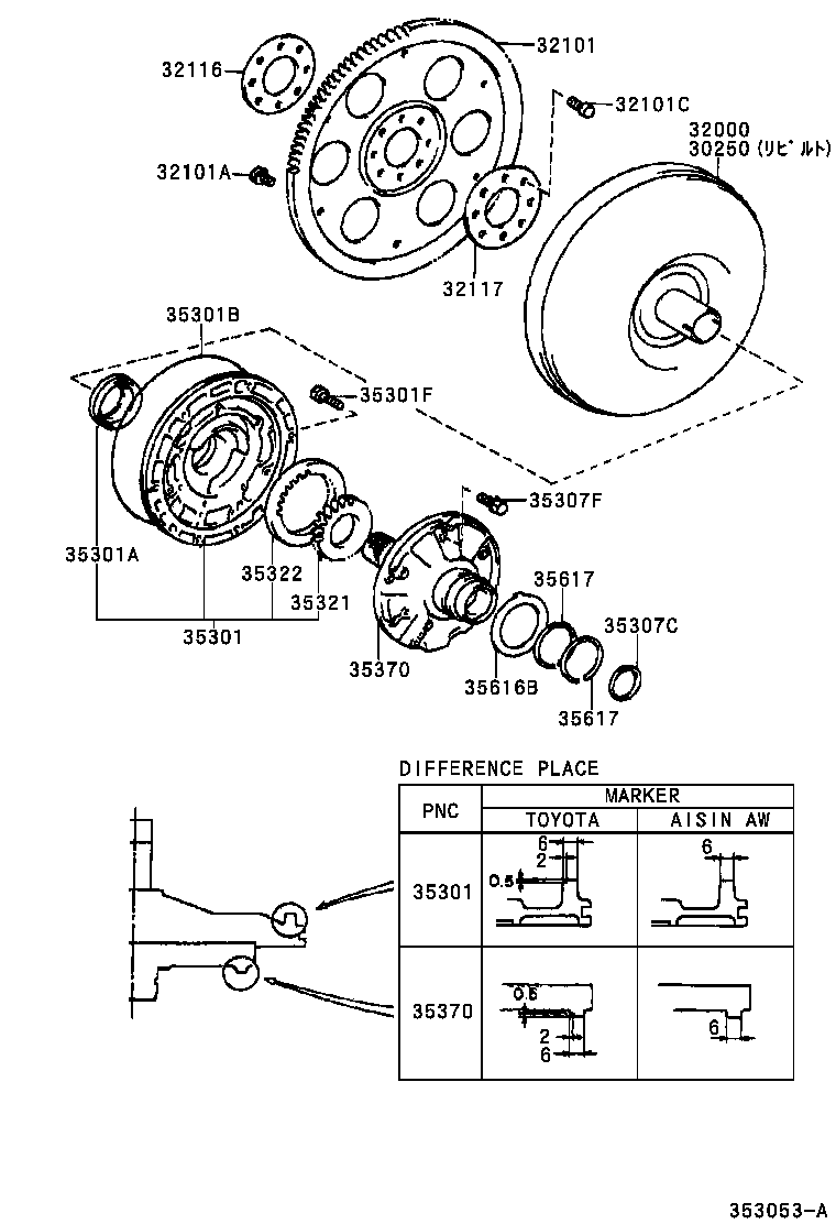  CAMRY VISTA |  TORQUE CONVERTER FRONT OIL PUMP CHAIN ATM